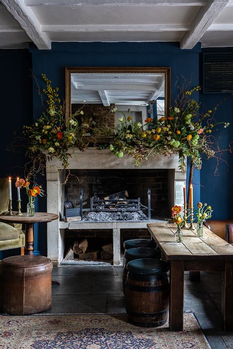 Pub Fireplace, Country Pub, Interiors Photography, Pub Design, English Country Style, Big Sofas, Fortnum And Mason, Black Bedroom, Blue Bell