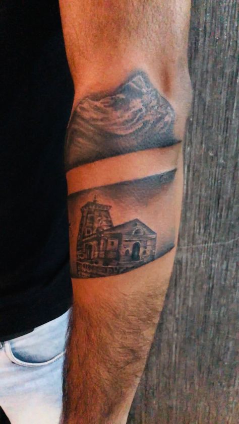 Kedarnath tample and kailash mountain Kedarnath Tattoo Design, Kailash Tattoo, Kedarnath Tattoo, Virat Kohli Tattoo, Kailash Mountain, Trishul Tattoo Designs, Trishul Tattoo, Shiva Tattoo, Viking Symbols