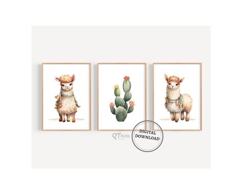 Alpaca Nursery Prints, Farm Animal Wall Art, Gender Neutral Nursery Art, Alpaca Decor, Boho Cactus, Kids Playroom Posters, DIGITAL DOWNLOAD Alpaca Nursery, Gender Neutral Nursery Art, Boho Cactus, Neutral Nursery Art, Playroom Posters, Nursery Poster, Neutral Nursery, Gender Neutral Nursery, Nursery Neutral