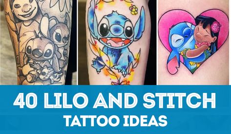 Here is a huge list of ideas for Lilo and Stitch tattoo designs. Get inspired! This famous duo has become a popular tattoo theme for Disney fans. Lilo And Stitch Tattoos, Stitch Disney Tattoo, Lilo And Stitch Tattoo Ideas, Hawaiian Girl Names, Stitch Tattoo Ideas, Disney Stitch Tattoo, Lilo And Stitch Tattoo, Nightmare Before Christmas Tattoo, Famous Duos