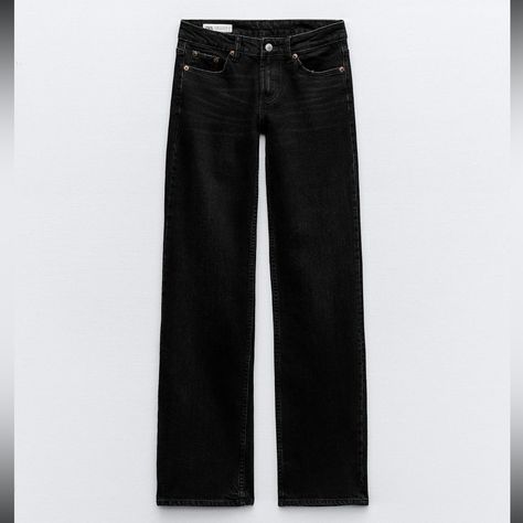 New With Tags, Just Missed Zara’s Return Window. $42 Obo Zara Jeans Black, Zara Low Rise Jeans, Zara Black Jeans, Low Rise Jeans Black, Black Low Rise Jeans, Black Zara Jeans, Low Rise Straight Jeans, Black Straight Jeans, Jeans Noir