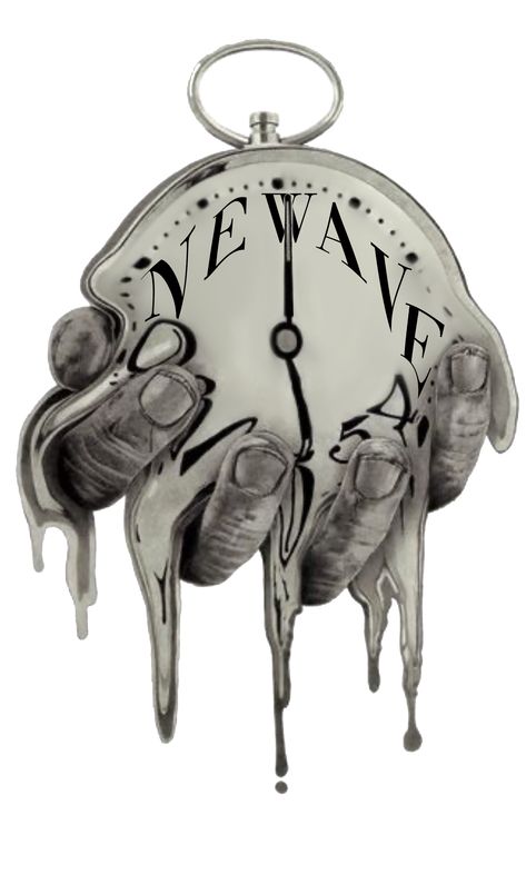 Wavy Clock Tattoo, Melting Clock Painting, Warped Clock, Art About Time, Clocks Drawing, Aesthetic Clocks, Clock Reference, Surreal Art Painting, Clock Drawings