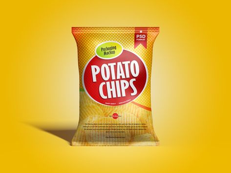 Free Brand Chips Packaging Mockup Design - Mockup Planet Chips Packaging, Chip Packaging, Graphic Design Company, Iphone Mockup, Thumbnail Design, Packaging Designs, Bag Mockup, Mockup Downloads, Packaging Bag