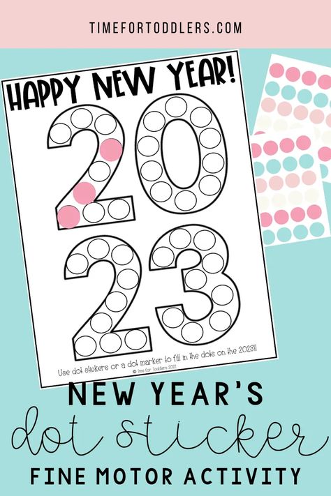 New Year’s Activities For Preschool, New Year Activities For Kids 2024, New Years Theme Preschool Activities, Preschool Happy New Year Activities, New Year Math Activities For Kids, Preschool New Years Crafts 2024, New Year Fine Motor Activities, New Years Crafts For Kids 2024, New Years Eve Preschool Activities