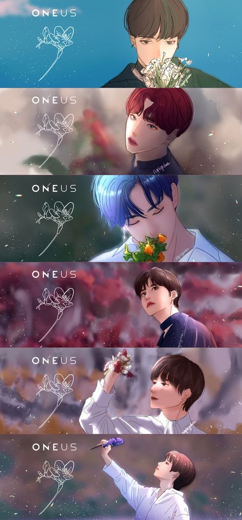 A Song Written Easily Oneus, Kpop Fanart Wallpaper, Oneus Wallpaper, Fandom Kpop, E Last, Kpop Drawings, Aesthetic Photography Nature, Bts Chibi, Kpop Fanart