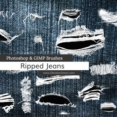 Ripped Jeans Brushes Gimp Brushes, Jeans Drawing, Pants Drawing, Photoshop 7, Ripped Pants, Photoshop Artwork, Stitch Drawing, Torn Jeans, Art Resources