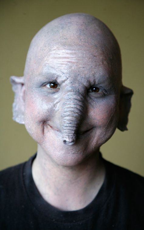 Elephant makeup Special Effects Makeup Prosthetic, Elephant Makeup, Elephant Costumes, Animal Makeup, Prosthetic Makeup, Elephant Face, Mannequin Art, Effects Makeup, Cool Face