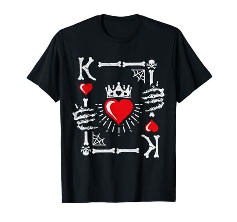 King of Hearts Card Costume - Halloween King of Hearts T-Shirt Halloween Queen Of Hearts, King Of Hearts Card, Queen Of Hearts Card, Card Costume, Crown Graphic, Hearts Playing Cards, Couples Halloween Costume, Hearts Card, Halloween Costume Idea