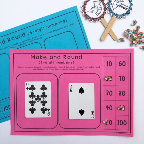 Rounding Games, Rounding Activities, Teaching Rounding, Make Math Fun, Rounding Numbers, Kindergarten Names, Math Fluency, Maths Games, Differentiation Math