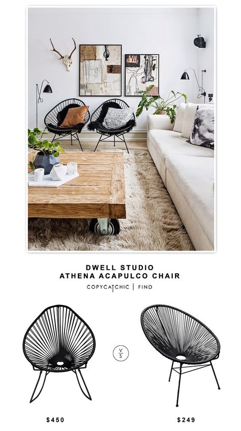 Acapulco Chair Outdoor, Acapulco Chair, Scandinavian Dining Chairs, Chairs For Small Spaces, Chair Outdoor, Mid Century Modern Living Room, Apartment Life, Price Comparison, Room Ideas Bedroom