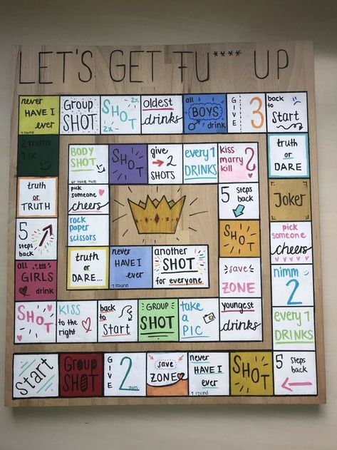 Drunk Games, Sleepover Party Games, Alcohol Games, Diy Party Games, Homecoming Proposal Ideas Cheerleader, Teen Party Games, Drinking Games For Parties, Fun Drinking Games, Sleepover Games