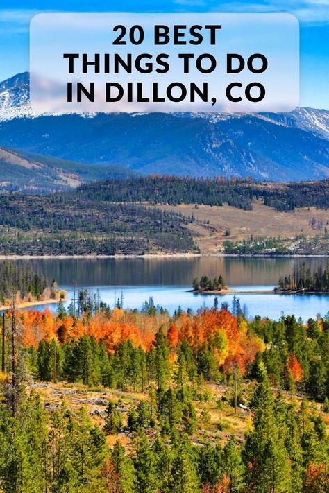 Discover the 20 best things to do in Dillon, CO. Including Dillon Marina, Columbine Ski & Sport, Dillon Town Park, the Rice Barn and more. Lake Dillon Colorado, Colorado Waterfalls, Colorado Snowboarding, Dillon Colorado, Colorado Trip, Colorado Fall, Colorado Summer, Ski Sport, Summit County