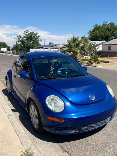 Bug Car Aesthetic, Aesthetic Beetle Car, Aesthetic Bug Car, Manifesting Car, Blue Vw Beetle, Cute Slug Bug Cars, Buggy Car Volkswagen, Bug Convertible, Buggy Car