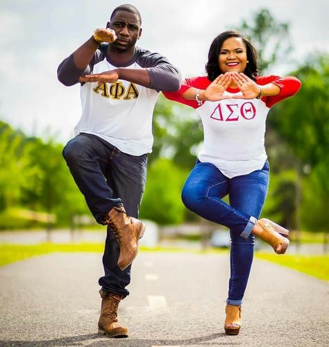 Delta Sigma Theta & Alpha Phi Alpha Alpha And Delta Couple, Chef Photoshoot, Hbcu Life, Delta Sigma Theta Gifts, Black Fraternities, Alpha Phi Alpha Fraternity, Alpha Fraternity, Sunday Kind Of Love, Delta Girl