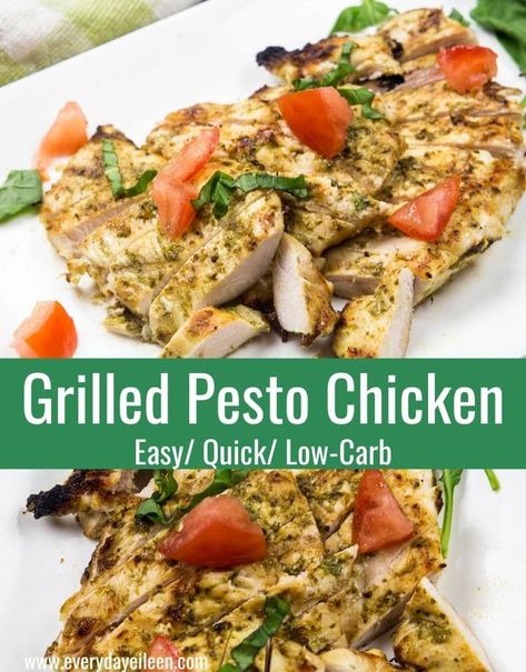 Best Grill Recipes, Chicken Pesto Recipes, Easy Grilled Chicken, Chicken Pesto, Tasty Chicken, Salad Pasta, Pesto Recipe, Best Chicken Recipes, Basil Pesto