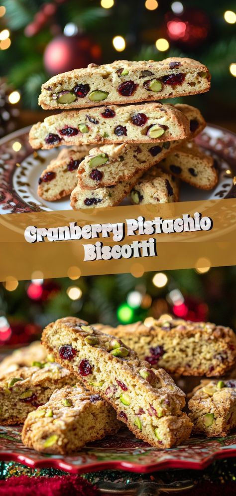 Cranberry Pistachio Biscotti Cranberry Pistachio Biscotti Recipe, Biscotti Cranberry Pistachio, Biscotti Recipes Best, Biscotti Recipe Italian, Pistachio Cranberry Biscotti, Pistachio Biscotti Recipe, Italian Biscotti Recipe, Christmas Sweets Recipes, Cranberry Biscotti