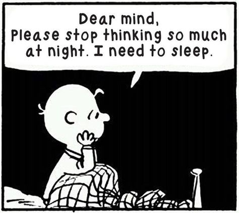 Dear mind, please stop thinking so much at night. I need to sleep. (Luckily, I haven't had this problem for years). Funny Sleep, Sleep Quotes, Sleep Funny, Trying To Sleep, The Peanuts, Trendy Quotes, Stop Thinking, Peanuts Gang, Post Ideas