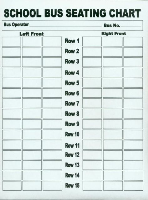 School Bus Seating Chart #bus #bus #craft Bus Organization, School Bus Seating Chart, Bus Seating Chart, School Bus Seat, Bus Rules, Classroom Seating Chart Template, School Bus Driving, Seating Chart Classroom, Bus Information