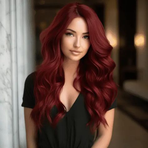 47 Stunning Dark Red Hair Color Ideas for This Year Haircolour Ideas Color Trends, Different Shades Of Red Hair Color, Burgundy Hair Color Formula, Cool Toned Red Hair Color, Red Mahogany Hair Color, Red Hair For Warm Skin Tones, Red Hair Warm Skin Tone, Mahogany Red Hair Color, All Red Hair