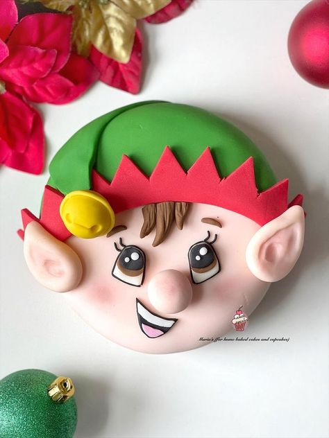 #elfontheshelf #elfcaketopper #elf #elfcaketutorial #christmas #christmascake #christmascaketutorial #cake #cakedecorating #cakeart #cakedecor #cakesdecor Elf Cake, Easy Christmas Cake, Browns Elf, Christmas Cakes Easy, Sweat Treats, Easy Elf, Elf Decorations, Christmas Cake Designs, 3d Cakes