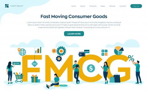 Fast moving consumer goods landing page | Free Vector #Freepik #freevector #business #sale #people #marketing Fast Moving Consumer Goods, Best Landing Pages, Online Resume, Illustration Story, Corporate Portrait, Team Page, Fist Bump, Fast Moving, Company Meals