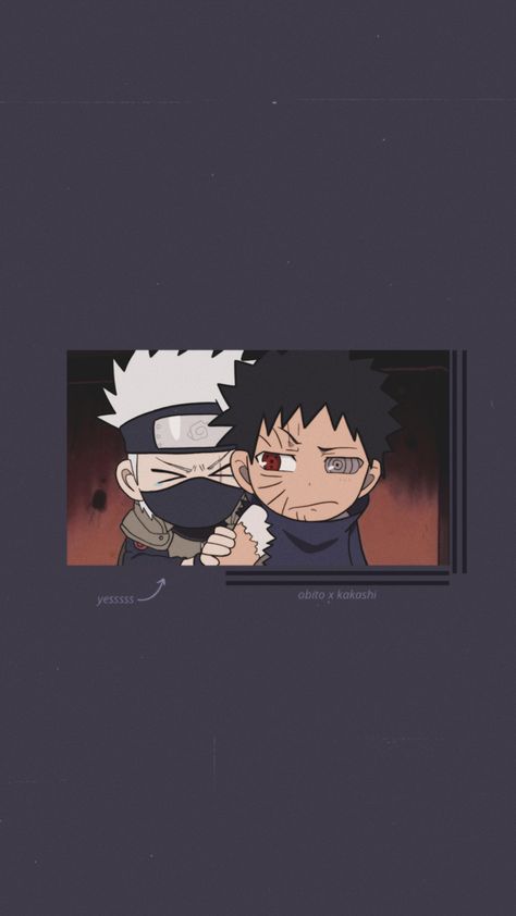 Obito Cute Wallpaper, Obito Cute, Naruto Lockscreen, Obito Kakashi, Kakashi And Obito, Kobe Bryant Pictures, Koi Art, Cute Fall Wallpaper, Kakashi Sensei