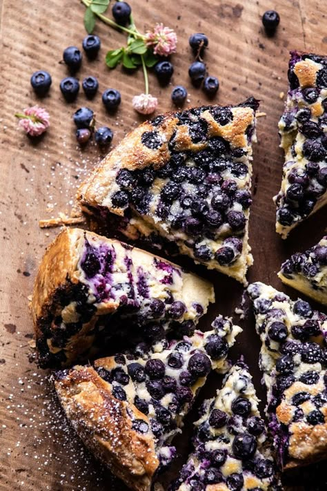 Blueberry Basque Cheesecake, Blueberries Cake, Half Baked Harvest Recipes, Basque Cheesecake, Cake Calories, Keto Baking, Custard Cake, Harvest Recipes, Half Baked