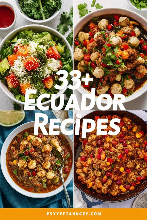 33+ Delicious Ecuador Recipes You Must Try for a Flavorful Adventure at Home!... Taste the vibrant flavors of Ecuador with these amazing recipes!... From hearty ceviche to comforting locro de papa each dish brings a burst of tradition and culture to your kitchen. Perfect for family meals or special gatherings. Enjoy an unforgettable culinary journey filled with spices fresh ingredients and delightful surprises!... https://ostrali.com/foodr/ecuador-recipes Ecuador Recipes, Pollo Recipe, Corn Nut, Shrimp Ceviche, Creamy Potato Soup, Plantain Chips, Lentil Stew, Lima Beans, Creamy Potato