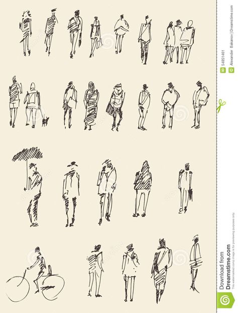 Illustration about People, man and woman and children business sketch vector illustration, silhouette. Illustration of background, walk, isolated - 54851461 Architecture Drawing Sketchbooks, Human Figure Sketches, Pen Art Drawings, Sketches Of People, Architecture Design Sketch, People Walking, Different Poses, Architecture Drawing Art, Figure Sketching