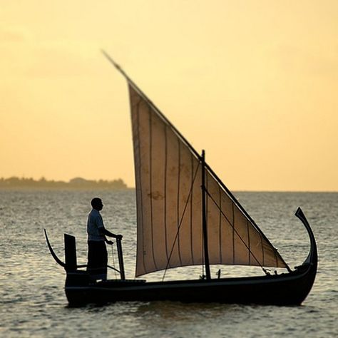 Traditional boat "Dhoni" Maldives Island Honeymoon, Maldives Luxury Resorts, Resort Island, Traditional Boats, Visit Maldives, Maldives Resort, Sailing Boats, Sunset Cruise, Outdoor Deck