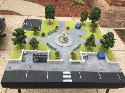 Marvel Crisis Protocol: Memorial Park Board | the dale wardens workshop Miniature Park Diy, Miniature Park, Science Exhibition Projects, Marvel Crisis Protocol, Site Development Plan, Science Art Projects, Crisis Protocol, General Physics, Architecture Drawing Presentation