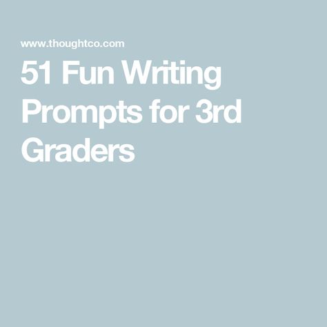 51 Fun Writing Prompts for 3rd Graders 3rd Grade Writing Prompts, Research Essay, Fun Writing Prompts, 3rd Grade Writing, 4th Grade Writing, Cool Writing, Third Grade, 4th Grade, Writing Prompts