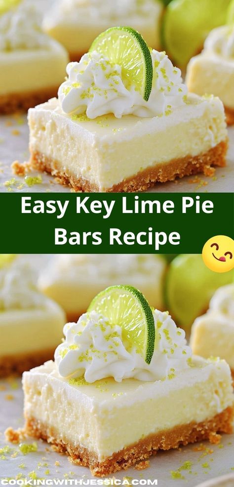 Craving a refreshing dessert? These Easy Key Lime Pie Bars are the perfect solution. With a zesty flavor and creamy texture, they are quick to prepare, making them ideal for family gatherings or casual get-togethers. Key Lime Pie Bars Recipe, Easy Key Lime Desserts, Lime Cracker Pie, Easy Key Lime Cheesecake, Key Lime No Bake, No Bake Key Lime Pie, Easy Key Lime Pie, Key Lime Bars, Lucky Charms Treats