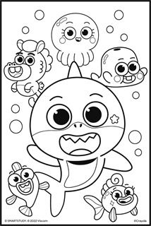 Baby Shark | Free Coloring Pages | crayola.com Angel Coloring Pages, Precious Moments Coloring Pages, Shark Coloring Pages, Spring Coloring Pages, Coloring Page Ideas, Shark Party, Color Book, Crafty Kids, Star Wars Toys