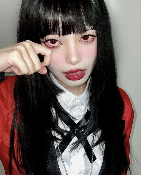 Ulzzang girls icons Movie Character Halloween Costumes, Kakegurui Cosplay, Character Halloween Costumes, Yumeko Jabami, Anime Princess, Cosplay Outfits, Aesthetic Makeup, Girl Icons, Cute Anime Couples