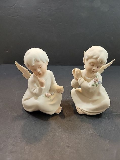 New! Set of 2 Homco 1991 Bisque Porcelain Cherub Angel Figurines Signed Mizuno was just added to eBay. Check it out! #eBay #eBaySeller https://ebay.us/G3E17T Ebay Reseller, Cherub Angel, Angel Figurines, Bisque Porcelain, Porcelain Figurines, Ebay Seller, New Set, Check It Out, Ebay Store