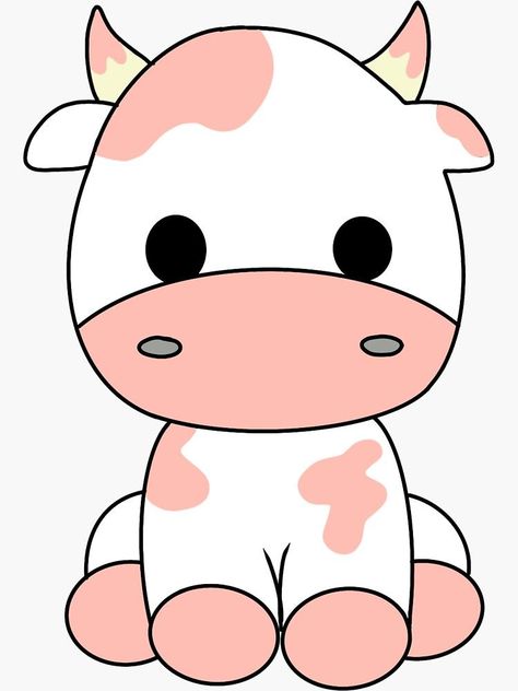 Quick Cute Drawings, Cute Drawings Of Animals Easy, Easy Cartoon Drawings Aesthetic, Cute Cartoon Cow Drawings, Cute Easy Cow Drawing, Cows Drawing Easy, Cute Cartoon Animals Drawings Easy, Cute Pics To Draw Easy, Cute Drawings Of Cows