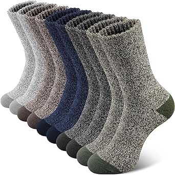 SIMIYA 5 Pairs Merino Wool Socks Mens, Super Thick Mens Hiking Socks Thermal Wool Socks for Cold Weather Cold Weather Socks, Wool Hiking Socks, Outdoor Socks, Thermal Socks, Merino Wool Socks, Work Socks, Hiking Socks, Soft Sock, Winter Socks