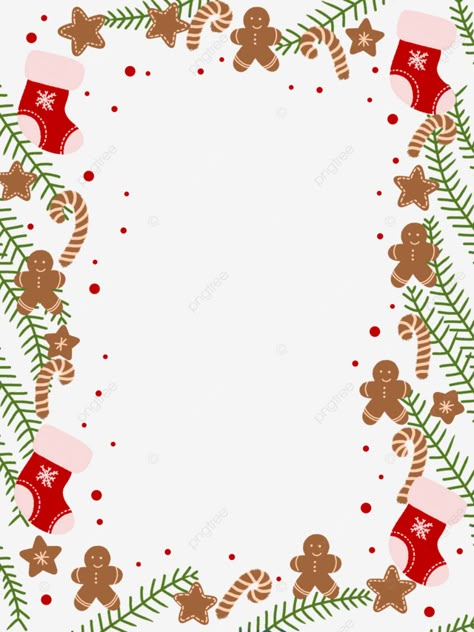 Christmas Border Frame Free Printable, Christmas Borders Free Printable, Christmas Border Design, Christmas Clipart Border, Christmas Boarders, Free Christmas Borders, Gingerbread Cookies Christmas, Border Decoration, Gingerbread House Designs