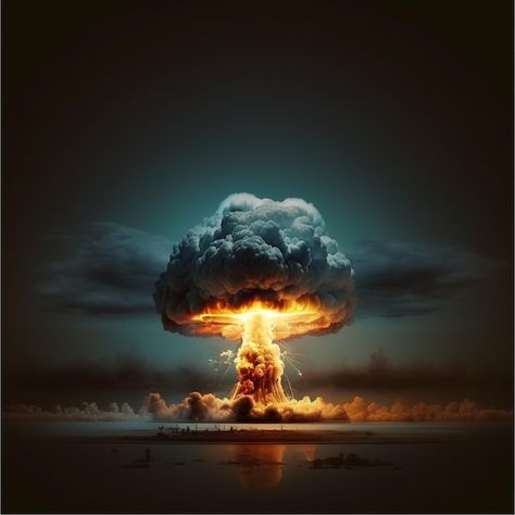 Kubrick Tattoo, Nuke Explosion, Explosion Aesthetic, Carbon Fiber Wallpaper, Huge Explosion, Nuclear Explosion, Mushroom Cloud, Nuclear Disasters, Art Station