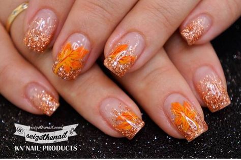 Harvest Nails, Unghie Sfumate, Nails Autumn, Thanksgiving Nail Art, Nagel Tips, French Nail, Nails For Women, Thanksgiving Nails, Fall Nail Art