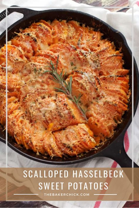 Scalloped Sweet Potatoes, Hasselback Sweet Potatoes, Sweet Potato Gratin, Sweet Potato Sides, Potatoes Au Gratin, Potato Gratin, Serious Eats, Thanksgiving Menu, Sweet Potato Recipes