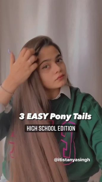 itistanyasingh on Instagram: 3 Quick and Easy ponytail ideas for school /college ❤️ . . . #hair #hairstyles #longhair #school #formal #reels #reelsinstagram #instagram… College Hairstyles Easy, Easy Ponytail, Ponytail Ideas, College Hairstyles, Birthday Wishes With Name, School Formal, Cute Hairstyles For School, Layered Bob Haircuts, Ponytail Hairstyles Easy