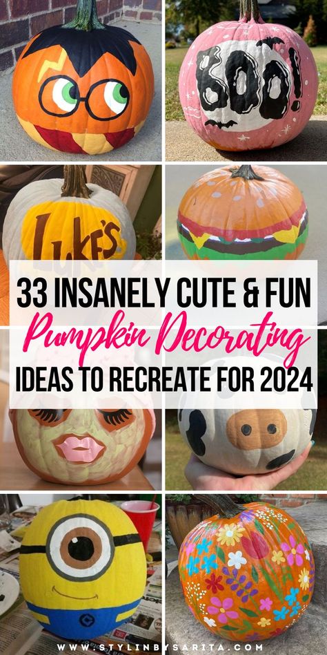 pumpkin decorating ideas Donut Painted Pumpkin, Prek Pumpkin Decorating, Kids Pumpkin Decorating Ideas, Color Pumpkins Ideas, Candy Corn Pumpkin Painting, Lion Pumpkin Decorating, Little Pumpkin Decorating Ideas, Kids Painted Pumpkin Ideas, Nemo Pumpkin Painting Ideas