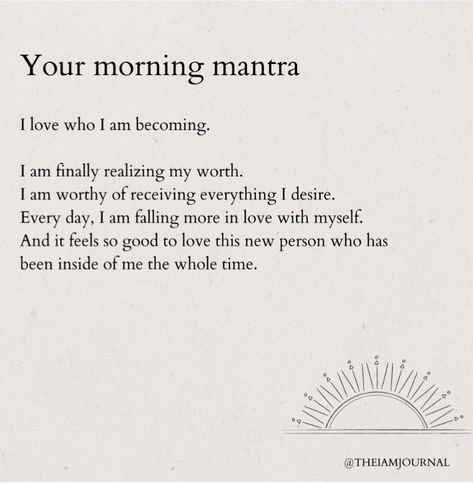 Morning Mantra, Writing Therapy, Daily Positive Affirmations, Self Love Affirmations, Positive Self Affirmations, Love Affirmations, Manifestation Affirmations, A Poem, Note To Self