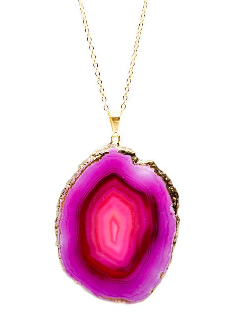 agate-necklace Agate Slice Necklace, Tony Montana, Pink Agate, Rosa Pink, Agate Necklace, Contemporary Jewellery, Modern Jewelry, Montana, Beautiful Jewelry