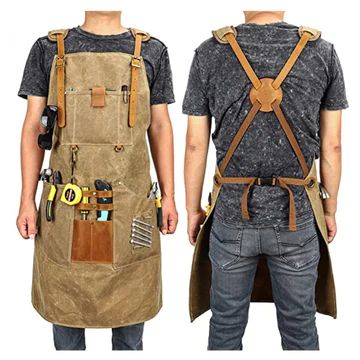 Apron – Tagged "Apron" – LISABAG Monogrammed Apron, Tool Apron, Canvas Apron, Work Apron, Shop Apron, Apron With Pockets, Canvas Leather Bag, Work Aprons, Bbq Apron