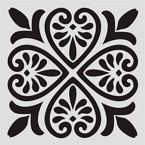 Amazon.com : Stencils Reusable 12x12 Inch Wall Template Stencil for Painting Wall/Floors/DIY Home Decor/Drawing Art : Arts, Crafts & Sewing Stenciled Concrete Floor, Stencil Patterns Templates, Furniture Stencils, Floor Furniture, Stencils Painting, Tile Furniture, Stencil Decor, Painting Stencils, Fabric Furniture