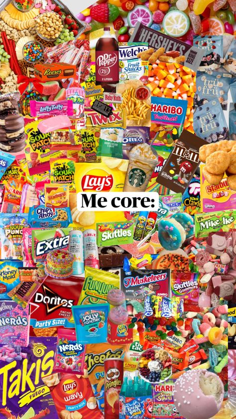 ME CORE FR!!!!!! (Give Creds if u use it!!) #biggy #food #snacks #candy #foodie #bigback #yum #yummy #yasss Sleepover Food Snacks, Tru Fruit, Junk Food Snacks Aesthetic, Food Moodboard, Country Images, Sleepover Snacks, Cute Food Wallpaper, Hungry People, Snack Station