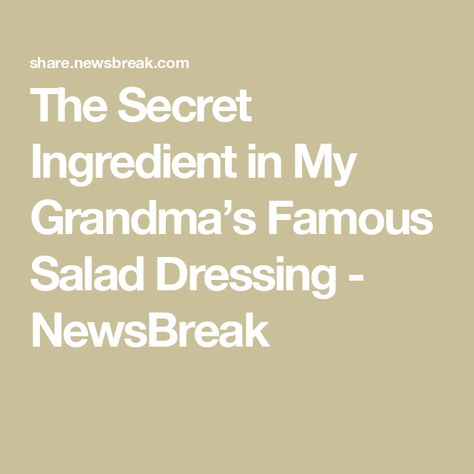 The Secret Ingredient in My Grandma’s Famous Salad Dressing - NewsBreak Kens Steakhouse Dressing Recipes, My Grandma’s Salad Dressing, Jimmy John’s Unwich Salad, Hanukkah Dinner, Holiday Salads, Red Wine Vinaigrette, Host Dinner Party, Greek Seasoning, Breakfast Tacos